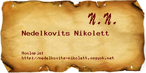 Nedelkovits Nikolett névjegykártya